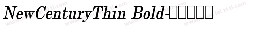NewCenturyThin Bold字体转换